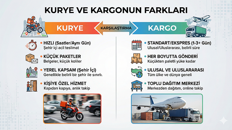 Kurye ve Kargonun Farkları